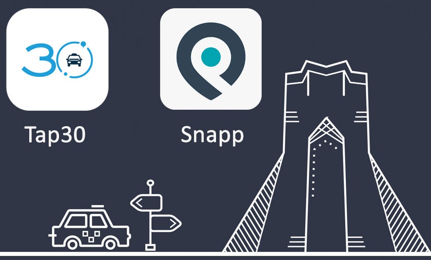 Ridesharing Apps like Tap30 and Snapp Are quite popular in Iran (Photo Courtesy: modireweb.com)